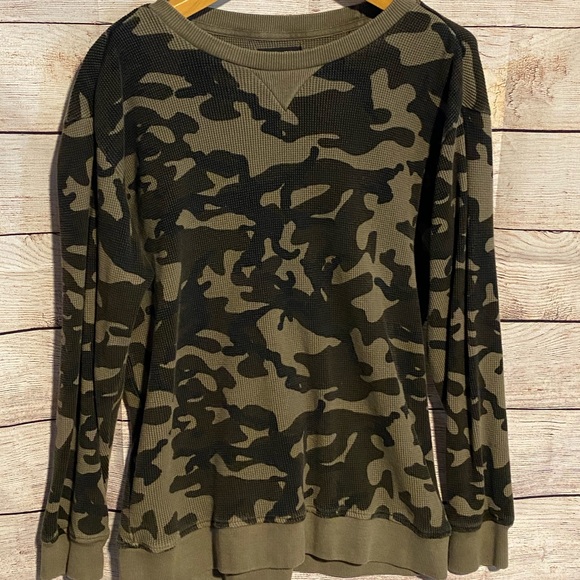 ZARA MAN CAMO WAFFLE KNIT LONGSLEEVE - Picture 2 of 5